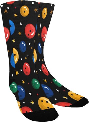 Playful Bowling Ball Star Hiking Socks - Toddler Boys & Girls Warm Thick Thermal Winter Crew Socks for School, Daily Wear & Outdoor Activities in Saudi Arabia
