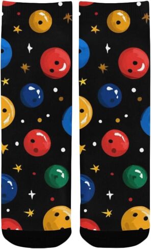 Playful Bowling Ball Star Hiking Socks - Toddler Boys & Girls Warm Thick Thermal Winter Crew Socks for School, Daily Wear & Outdoor Activities in Saudi Arabia