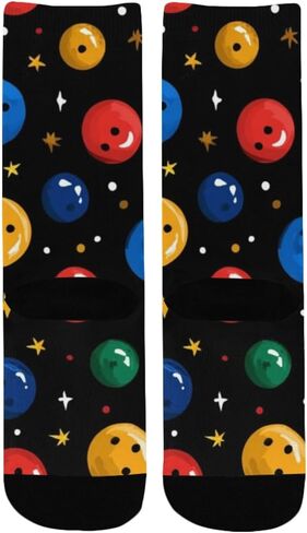 Playful Bowling Ball Star Hiking Socks - Toddler Boys & Girls Warm Thick Thermal Winter Crew Socks for School, Daily Wear & Outdoor Activities in Saudi Arabia