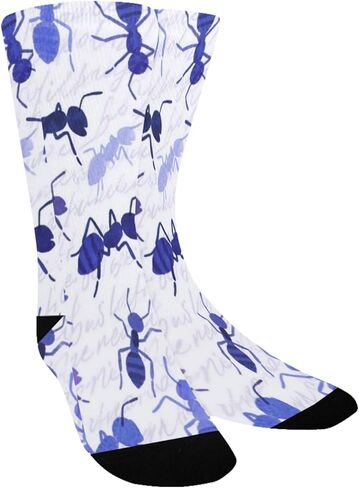 Watercolor Purple Ants Hiking Socks - Toddler Boys & Girls Warm Thick Thermal Winter Crew Socks for School, Daily Wear & Outdoor Activities in Saudi Arabia
