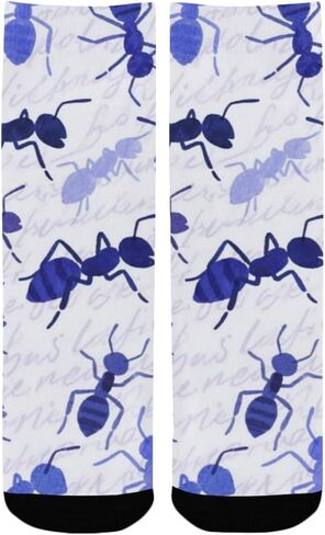Watercolor Purple Ants Hiking Socks - Toddler Boys & Girls Warm Thick Thermal Winter Crew Socks for School, Daily Wear & Outdoor Activities in Saudi Arabia