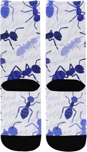 Watercolor Purple Ants Hiking Socks - Toddler Boys & Girls Warm Thick Thermal Winter Crew Socks for School, Daily Wear & Outdoor Activities in Saudi Arabia