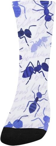 Watercolor Purple Ants Hiking Socks - Toddler Boys & Girls Warm Thick Thermal Winter Crew Socks for School, Daily Wear & Outdoor Activities in Saudi Arabia