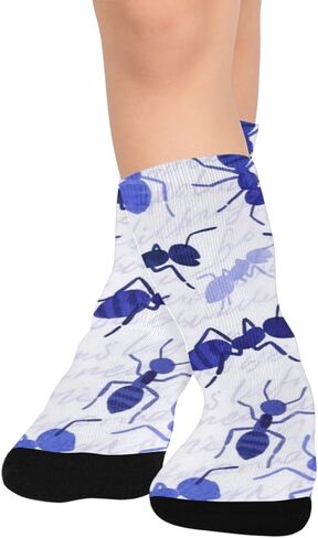 Watercolor Purple Ants Hiking Socks - Toddler Boys & Girls Warm Thick Thermal Winter Crew Socks for School, Daily Wear & Outdoor Activities in Saudi Arabia
