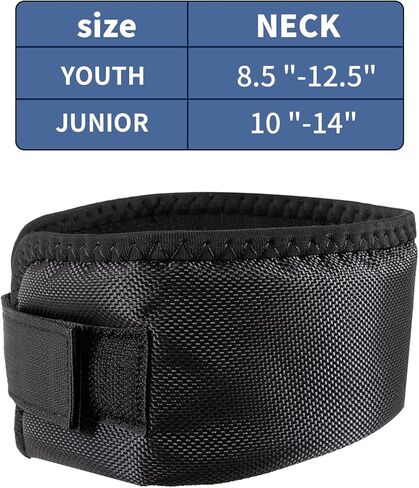 حارس الرقبة للهوكي الشتوي للشباب، معدات حماية الرقبة المقاومة للقطع للرجال والنساء، معدات حماية هوكي الجليد، تمنع بشكل فعال التمزق والقطع، أسود (للصغار) in Kuwait