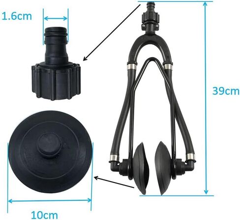 ISURE Marine Universal Round Dual Water Feed Outboard Motor Water Flusher Boat Ear Muff Engine Flusher for Marine Boat in Saudi Arabia