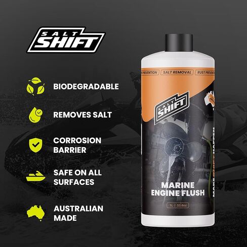 Marine Engine Flush - Salt Remover Flusher for Boats, Jet Ski & PWC with Anti-Corrosion Protection from Rust & Oxidation, Eco-Friendly, Extends Motor Life in Saltwater or Fresh in Saudi Arabia
