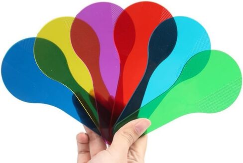 6 قطع من مجاذيف الألوان لتعليم العلوم، لوحات تصفية بصرية شفافة لرسم الألوان والرسم والإدراك in Kuwait