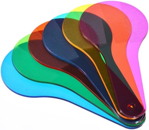 6 قطع من مجاذيف الألوان لتعليم العلوم، لوحات تصفية بصرية شفافة لرسم الألوان والرسم والإدراك in Kuwait