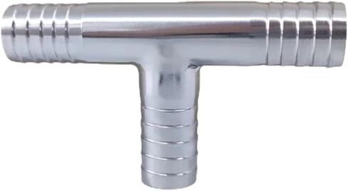 12.7 16 19 25 32 38 45 51mm Hose Barb Tail 304 316 Stainless Steel Pipe Fitting Tee 3 Ways Connector Splitter(25mm Barb,SUS304_T TYPE) in Kuwait