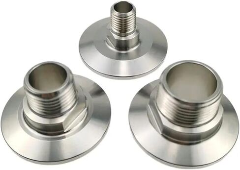 1/2" 1/4" 3/4" Sloted NPT Male Adatper Stainless Steel SS304 Tri Clamp 1.5" OD 50.5mm(1/4") in Kuwait