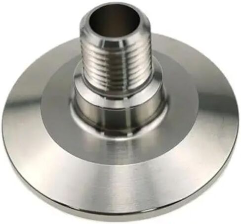 1/2" 1/4" 3/4" Sloted NPT Male Adatper Stainless Steel SS304 Tri Clamp 1.5" OD 50.5mm(1/4") in Kuwait