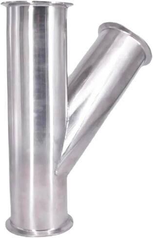 19mm-108mm Pipe OD 1.5" 2" 3" 4" Tri Clamp Oblique Y Shaped 3 Way SUS 304 Stainless Fitting Spliter(38MM OD K50.5MM_R TYPE) in Kuwait