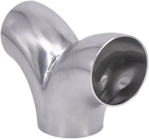 Size 19-104mm Pipe OD Butt Weld Y-Shaped 3 Way Elbow SUS 304 Stainless Pipe Fitting Splitter(45mm OD) in Saudi Arabia