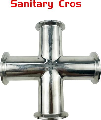 Quick-Release 4-Way Cross Joint Clamp-Type Chuck Equal-Diameter 304 Stainless Steel Quick-Open Pipe for Plumbing(1-1/4") in Kuwait