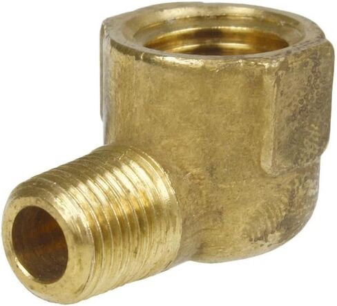 لـ 116SRCA كوع مخفض ضاغط الهواء - لأجزاء النظام الهوائي لضاغط الهواء - كوع أنبوب نحاسي مزخرف - 90 درجة 1/4 بوصة × 1/8 بوصة أصفر in Kuwait