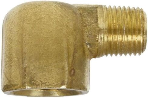 لـ 116SRCA كوع مخفض ضاغط الهواء - لأجزاء النظام الهوائي لضاغط الهواء - كوع أنبوب نحاسي مزخرف - 90 درجة 1/4 بوصة × 1/8 بوصة أصفر in Kuwait