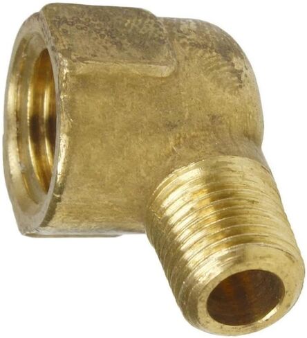 لـ 116SRCA كوع مخفض ضاغط الهواء - لأجزاء النظام الهوائي لضاغط الهواء - كوع أنبوب نحاسي مزخرف - 90 درجة 1/4 بوصة × 1/8 بوصة أصفر in Kuwait