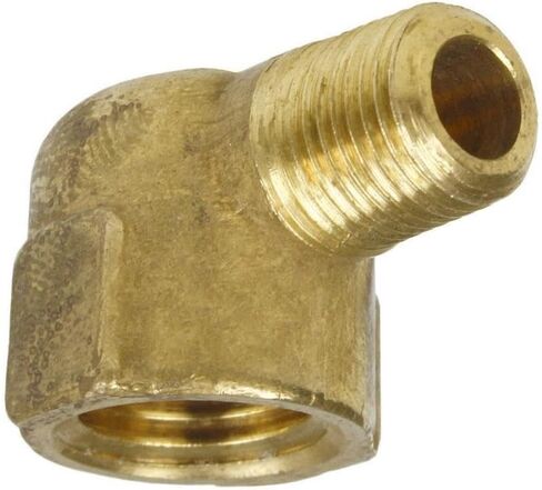 لـ 116SRCA كوع مخفض ضاغط الهواء - لأجزاء النظام الهوائي لضاغط الهواء - كوع أنبوب نحاسي مزخرف - 90 درجة 1/4 بوصة × 1/8 بوصة أصفر in Kuwait