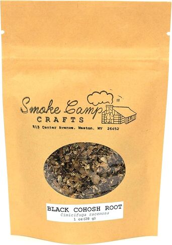 Smoke Camp Crafts | Black Cohosh Root (Cimicifuga racemosa) 1 oz Dried Herb | Hand-Packaged | Made in West Virginia in Saudi Arabia
