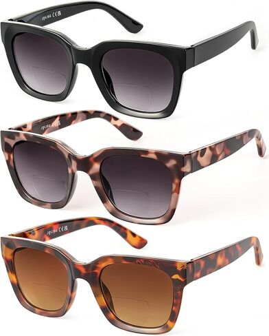 Bifocal Sunglasses Reader - 3 Pack Lightweight Oversized Classic Style for Women Reading W/UV 400 Protection in Kuwait