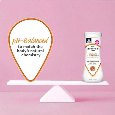 Summer’s Eve Ultimate Odor Protection Feminine Wash with Shea Butter - Up to 24 Hour Vaginal Odor Control, pH Balanced Formula, Clinically & Gynecologist Tested Intimate Body Wash - 15 Fl Oz in Saudi Arabia