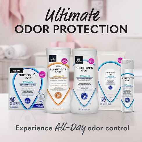 Summer’s Eve Ultimate Odor Protection Feminine Wash with Shea Butter - Up to 24 Hour Vaginal Odor Control, pH Balanced Formula, Clinically & Gynecologist Tested Intimate Body Wash - 15 Fl Oz in Saudi Arabia