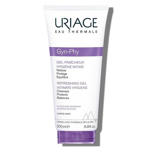 Uriage Gyn-Phy Itimate Wash Refreshing Gel Daily Hygiene For External Itimate Areas, Gently Cleanses & Respects Natural Balance, Foaming Gel, Floral Fragance, Tested Under Gynecological Control in Kuwait