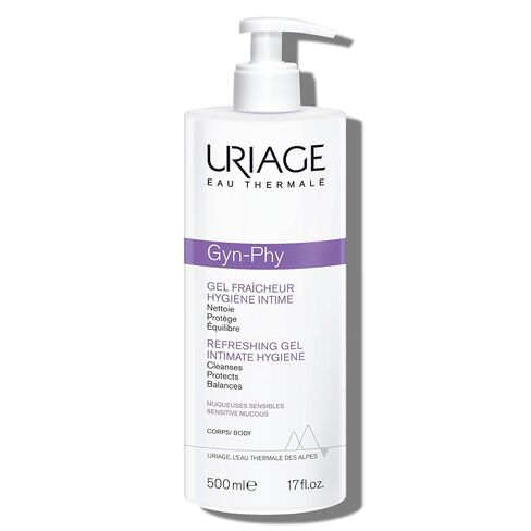 Uriage Gyn-Phy Itimate Wash Refreshing Gel Daily Hygiene For External Itimate Areas, Gently Cleanses & Respects Natural Balance, Foaming Gel, Floral Fragance, Tested Under Gynecological Control in Saudi Arabia