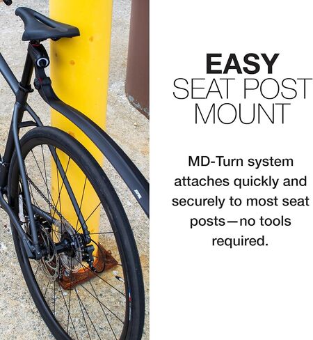 Zefal Swan-R Rear Mudguard – Road Bike Fender for 650C/700C/28" Wheels – MD-Turn Seatpost Mount, Technopolymer Construction, Max Tire Width 40mm, Lightweight 150g in Saudi Arabia