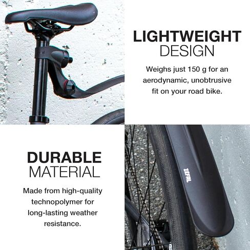 Zefal Swan-R Rear Mudguard – Road Bike Fender for 650C/700C/28" Wheels – MD-Turn Seatpost Mount, Technopolymer Construction, Max Tire Width 40mm, Lightweight 150g in Saudi Arabia