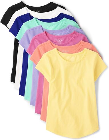 The Children's Place,Shirttail Tee,girls,Pink Sea Salt,X-Large in Kuwait