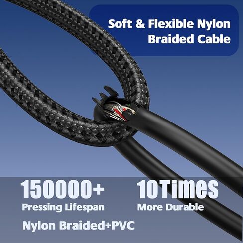 XLR ذكر إلى 1/4، TRS إلى 6.35 مم 2 حزم من موصلات النايلون المطلية بالذهب، كابل ذكر ربع بوصة إلى XLR ذكر لمكبرات الصوت، والخلاطات، ومكبرات الصوت - 10 أقدام in Kuwait