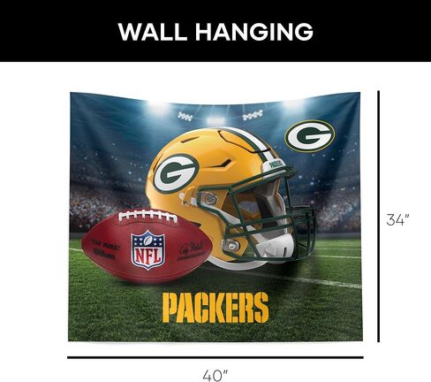 Northwest The Company NFL Green Bay Packers Printed Wall Hanging, 34" x 40", Gametime, Team Colors in Saudi Arabia