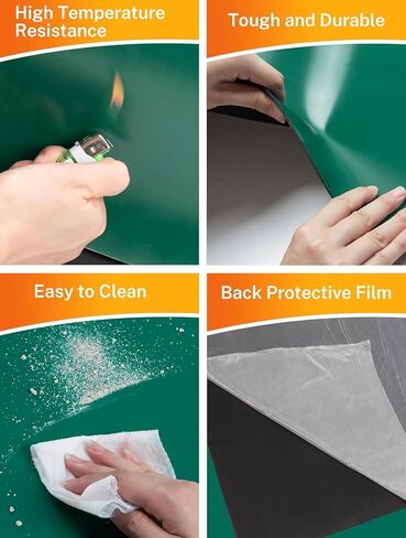 ESD Anti-Static Mat Roll - 23.7" x 118" High-Temperature Grounding Rubber Mat Desktop Use - Ideal Phone, PC, ESD-Sensitive Device Repair - Green in Saudi Arabia