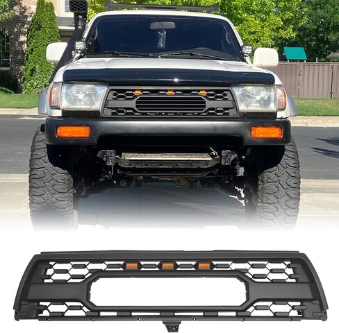 شواية أمامية متوافقة مع 2006 2007 2008 2009 4Runner Direct Results Grille Grille With With Letters و 3 LED Lights و Matte Black in Saudi Arabia