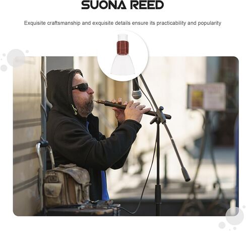 10 قطع من قصب Suona البلاستيكية من SUPVOX، حجم صغير، قطع أبواق Suona خالية من الإصلاح، خفيفة الوزن للاعبي آلات الرياح الشعبية in Kuwait