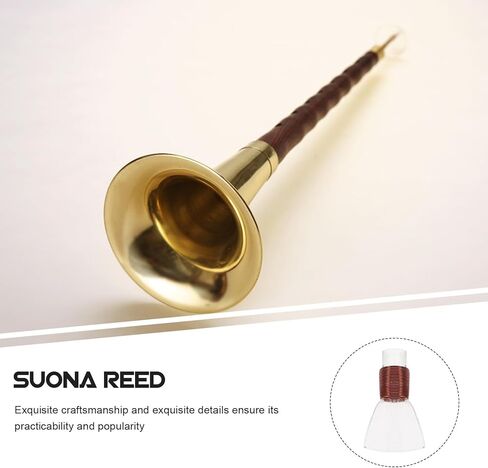 10 قطع من قصب Suona البلاستيكية من SUPVOX، حجم صغير، قطع أبواق Suona خالية من الإصلاح، خفيفة الوزن للاعبي آلات الرياح الشعبية in Kuwait