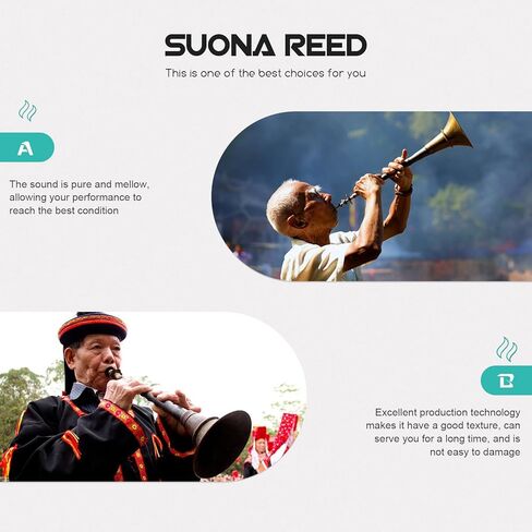 10 قطع من قصب Suona البلاستيكية من SUPVOX، حجم صغير، قطع أبواق Suona خالية من الإصلاح، خفيفة الوزن للاعبي آلات الرياح الشعبية in Kuwait