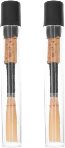 2 قطعة من قصب المزمار الطبيعي ملحقات الآلات المصنوعة يدويًا مع الأسلاك النحاسية للاعبي آلات النفخ الخشبية استبدال القصب لأداء المزمار in Kuwait