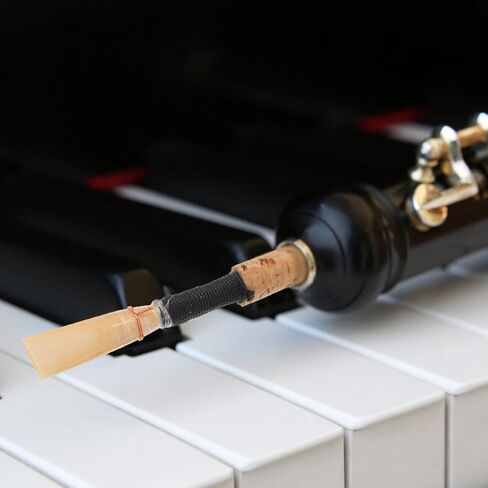 2 قطعة من قصب المزمار الطبيعي ملحقات الآلات المصنوعة يدويًا مع الأسلاك النحاسية للاعبي آلات النفخ الخشبية استبدال القصب لأداء المزمار in Kuwait