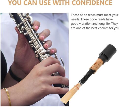 2 قطعة من قصب المزمار الطبيعي ملحقات الآلات المصنوعة يدويًا مع الأسلاك النحاسية للاعبي آلات النفخ الخشبية استبدال القصب لأداء المزمار in Kuwait