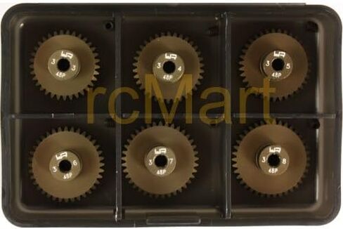 Yeah Racing Pinion Gear Super Hard Combo set (48P 33T-38T) 6pcs #MG-48033-038 in Saudi Arabia
