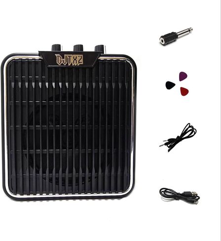 مضخم جيتار كهربائي قابل لإعادة الشحن بقدرة 5 وات، مضخم جيتار خارجي محمول مع بطارية مدمجة للتمرين وأداء الشارع in Kuwait