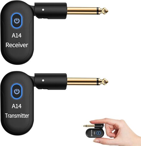 Guitar System 2.4 GHz, Rechargeable Audio Transmitter and Receiver, 90° Rotatable for Guitar, Bass and for Electric Instruments Guitar Kit in Saudi Arabia