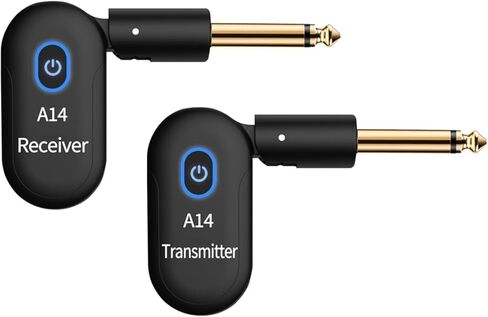 Guitar System 2.4 GHz, Rechargeable Audio Transmitter and Receiver, 90° Rotatable for Guitar, Bass and for Electric Instruments Guitar Kit in Saudi Arabia