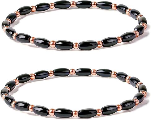 خلخال علاج مغناطيسي نحاسي للنساء والرجال، خلخال نحاسي مغناطيسي، هدية عيد الفصح للحبيب، أفضل الأصدقاء، رئيس، Pulsera De Cobre Para Mujer للآباء 2 حزمة in Kuwait