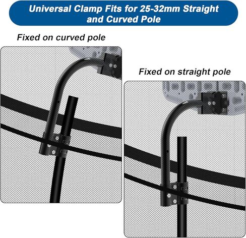 Trampoline Basketball Hoop with Solar Lights, Basketball Hoop for Trampoline Fits Diameter 25mm - 32mm Straight & Curved Pole,Universal Trampoline Basketball Hoop Attachment with Ball and Pump in Saudi Arabia