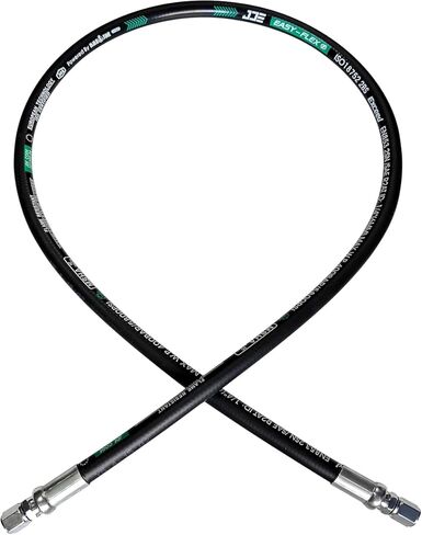 Heroson 26711-08-08 Hydraulic Hose Swivel Assembly 1/2" Hydraulic Hose with Female JIC X Female JIC 84" Long 3988 psi, Black in Saudi Arabia