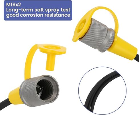 MEASUREMAN Hydraulic Test Hose, 630 BAR/9000 PSI, G1/4"BSP to M16, 1.6m High-Pressure Diagnostic Hose in Saudi Arabia
